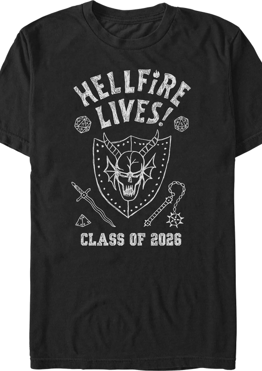 Hellfire Lives Class Of 2026 Stranger Things T-Shirt - main product image
