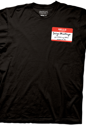 Hello My Name Is Inigo Montoya Princess Bride T-Shirt