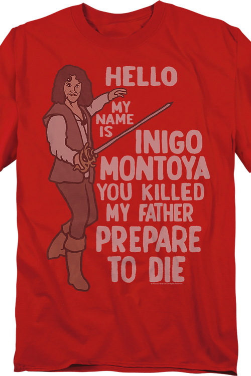 Vintage Hello My Name Is Inigo Montoya Princess Bride T-Shirtmain product image