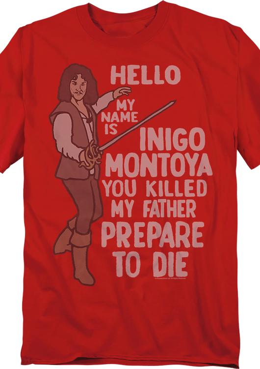 Vintage Hello My Name Is Inigo Montoya Princess Bride T-Shirt - main product image