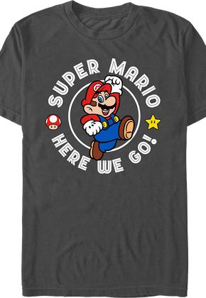 Here We Go Super Mario Bros. Nintendo T-Shirt
