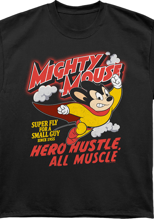 Hero Hustle All Muscle Mighty Mouse Oversized T-Shirt - main product image