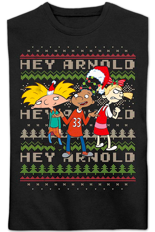 Hey Arnold Faux Ugly Christmas Sweater Nickelodeon Sweatshirtmain product image