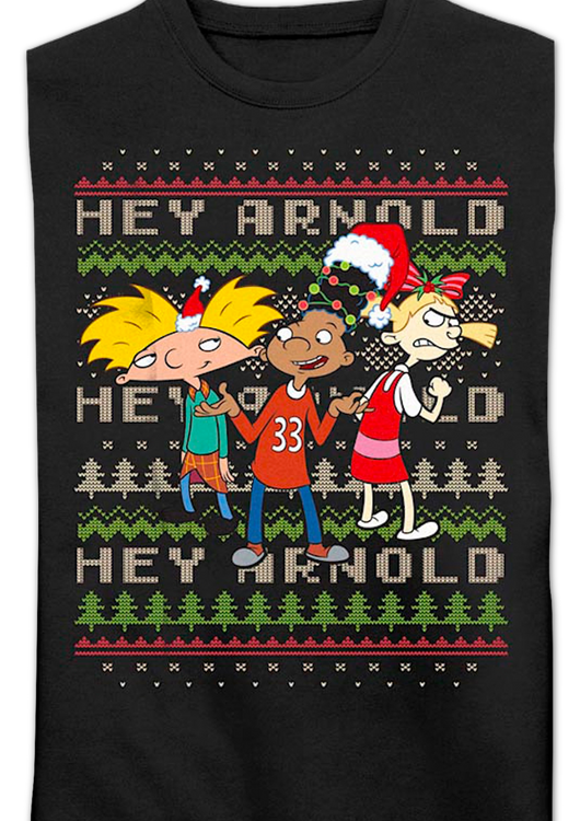 Hey Arnold Faux Ugly Christmas Sweater Nickelodeon Sweatshirt - main product image