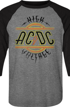 High Voltage ACDC Raglan Baseball Shirt