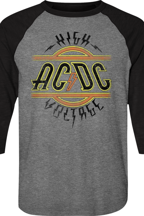 High Voltage ACDC Raglan Baseball Shirt - main product image