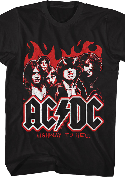 Highway To Hell Flames ACDC Shirt - main product image