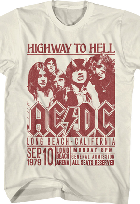 Highway To Hell Long Beach Poster ACDC T-Shirt