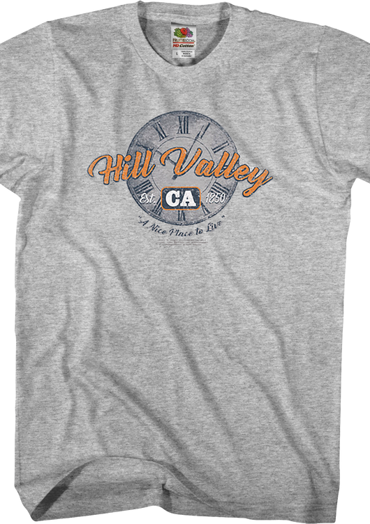 Hill Valley A Nice Place To Live Back To The Future T-Shirt - main product image