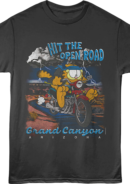 Hit The Open Road Grand Canyon Garfield T-Shirt - main product image