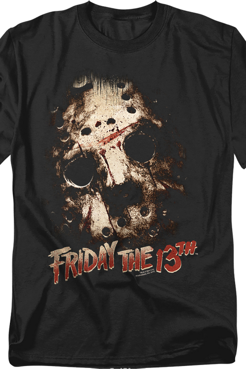Hockey Mask Close-Up Friday the 13th T-Shirtmain product image