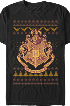 Hogwarts Faux Ugly Christmas Sweater Harry Potter T-Shirt