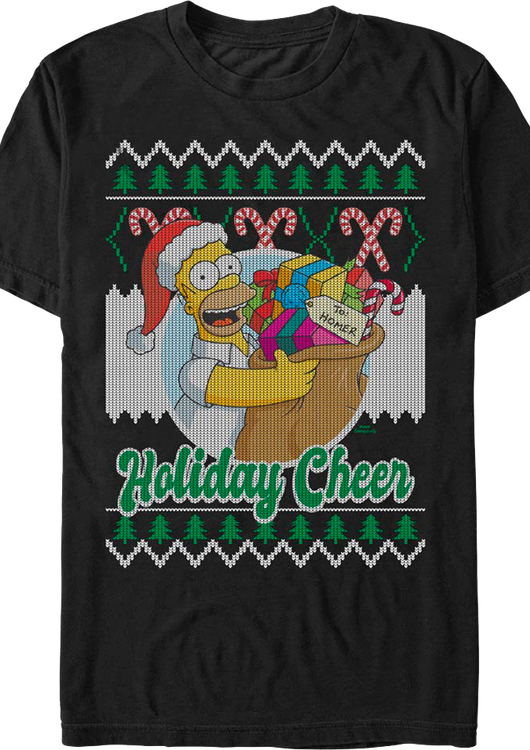 Holiday Cheer Simpsons T-Shirt - main product image