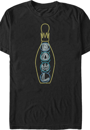Hollywood Star Lanes Neon Bowling Pin Big Lebowski T-Shirt