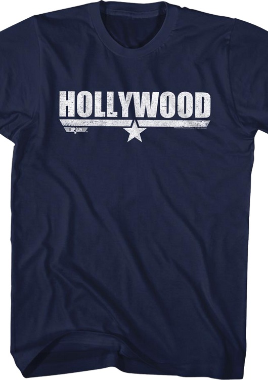 Distressed Hollywood Top Gun T-Shirt - main product image