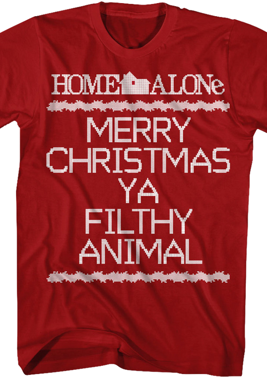Home Alone Merry Christmas Ya Filthy Animal Christmas T-Shirt - main product image