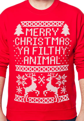 Home Alone Ya Filthy Animal Faux Ugly Sweater