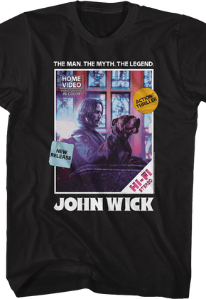 Home Video Cover John Wick T-Shirt