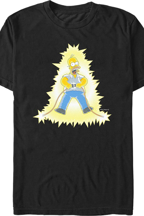 Homer Simpson Electrocution Simpsons T-Shirtmain product image