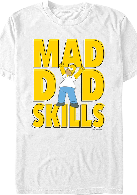 Homer Simpson Mad Dad Skills Simpsons T-Shirt - main product image