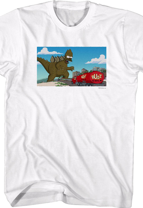 Homerzilla Attacks The Simpsons T-Shirt