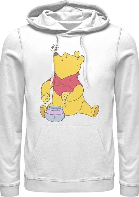 White Honey Bee Winnie The Pooh Hoodie - main product image