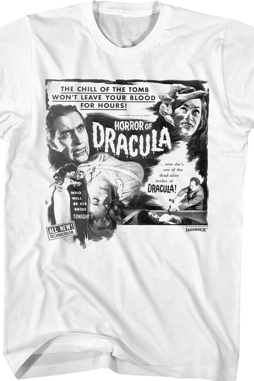 Horror Of Dracula Hammer Films T-Shirtmain product image