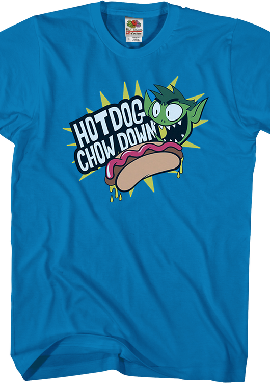 Hot Dog Chow Down Teen Titans Go T-Shirt - main product image