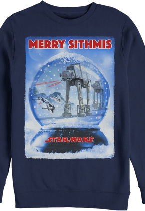 Battle of Hoth Snow Globe Star Wars Sweatshirt