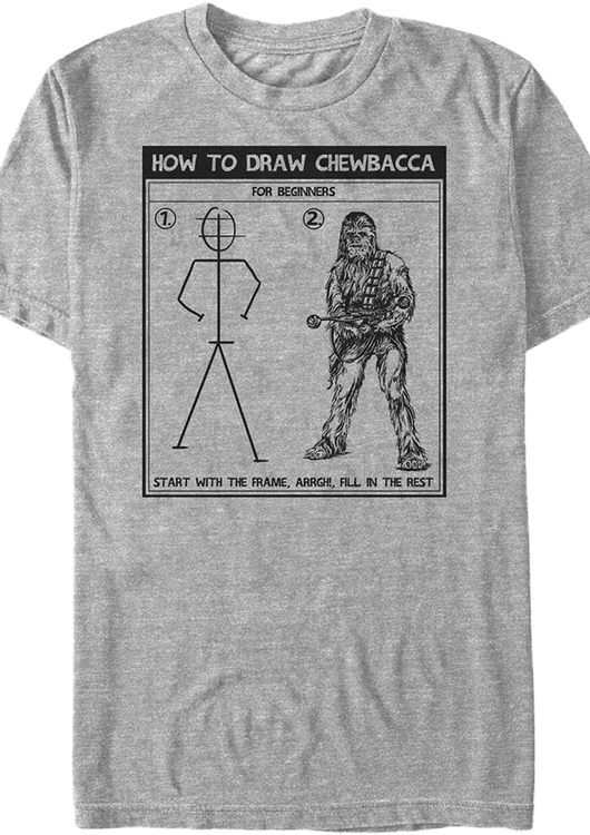 How To Draw Chewbacca Star Wars T-Shirt - main product image