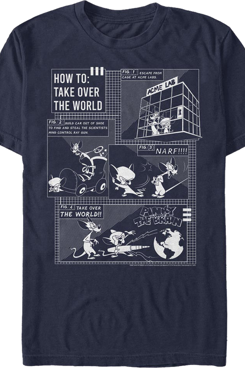 How to Take Over the World Pinky and the Brain T-Shirt - main product image