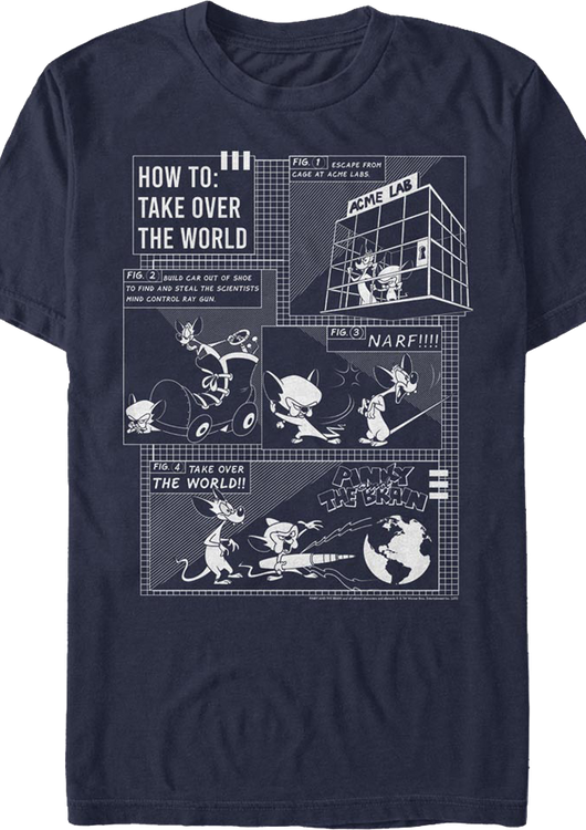 How to Take Over the World Pinky and the Brain T-Shirt - main product image