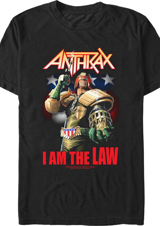 I Am The Law Judge Dredd Anthrax T-Shirt - main product image