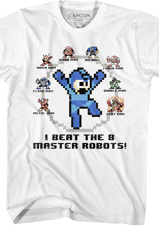 I Beat The 8 Master Robots Mega Man T-Shirt - main product image