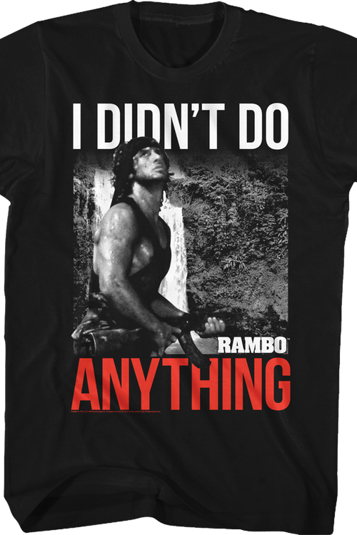 I Didn't Do Anything Rambo T-Shirtmain product image