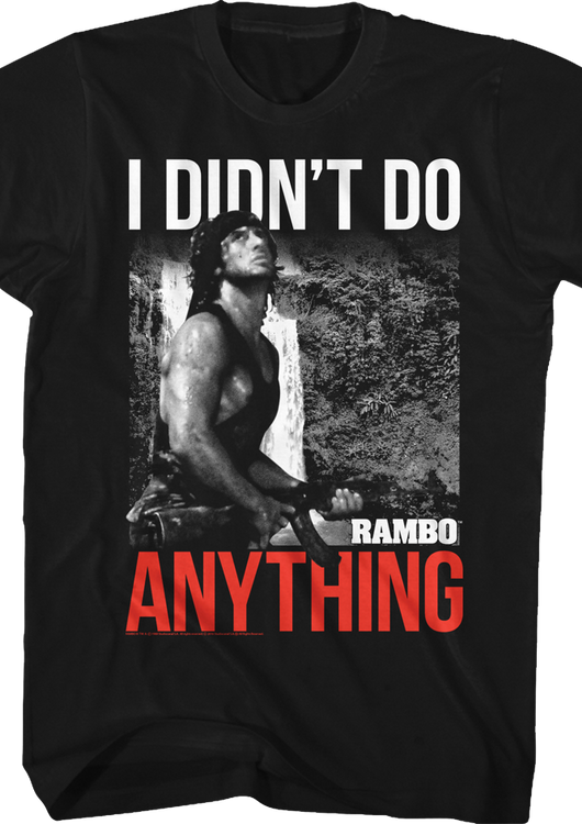 I Didn't Do Anything Rambo T-Shirt - main product image