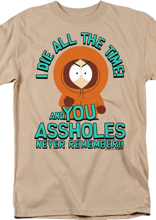 I Die All The Time South Park T-Shirt - main product image