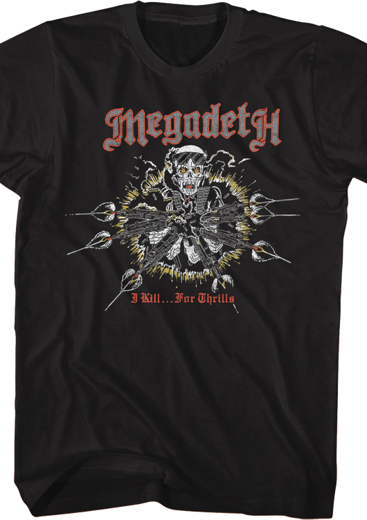Front & Back I Kill For Thrills Megadeth T-Shirt - main product image