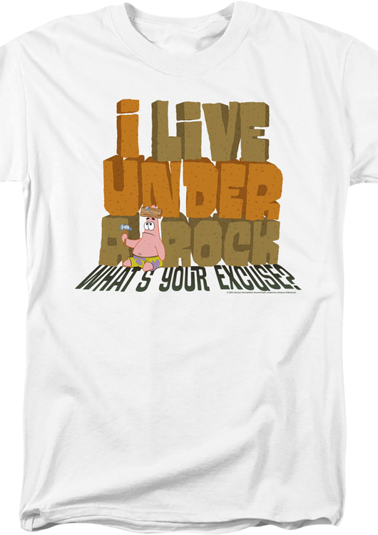 I Live Under A Rock SpongeBob SquarePants T-Shirt - main product image