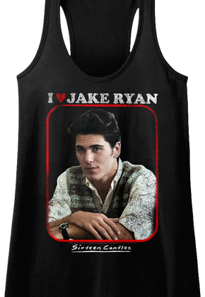I Love Jake Ryan Sixteen Candles Racerback Tank Top