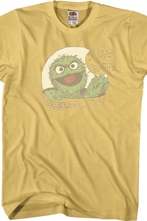 I Love Trash Oscar The Grouch T-Shirtmain product image