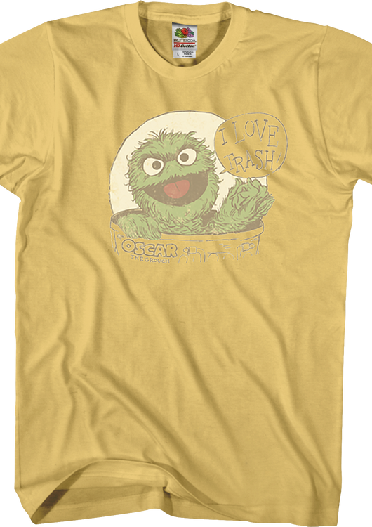 I Love Trash Oscar The Grouch T-Shirt - main product image