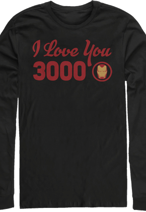 I Love You 3000 Avengers Endgame Long Sleeve Shirt