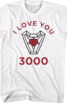 I Love You 3000 Iron Man Heart Marvel Comics T-Shirt