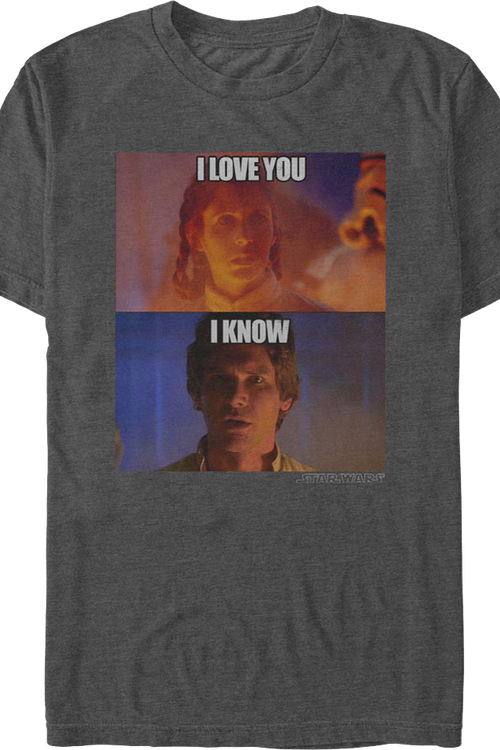 I Love You I Know Star Wars T-Shirtmain product image