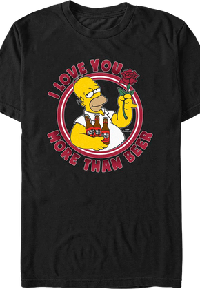 I Love You More Than Beer Simpsons T-Shirt