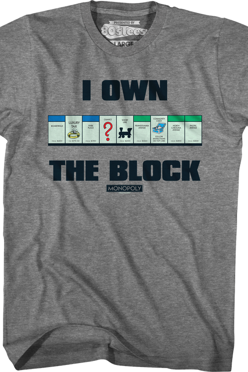 I Own The Block Monopoly T-Shirtmain product image