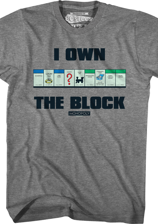 I Own The Block Monopoly T-Shirt - main product image