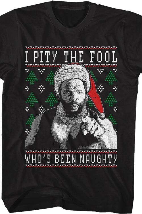 I PIty The Fool Faux Ugly Christmas Sweater Mr. T Shirtmain product image