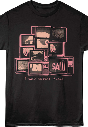 I Want To Play A Game Monitors Saw T-Shirt